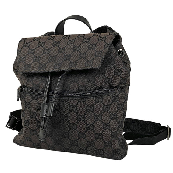Gucci GG patterned backpack bag GG canvas brown black - Picture 1 of 7